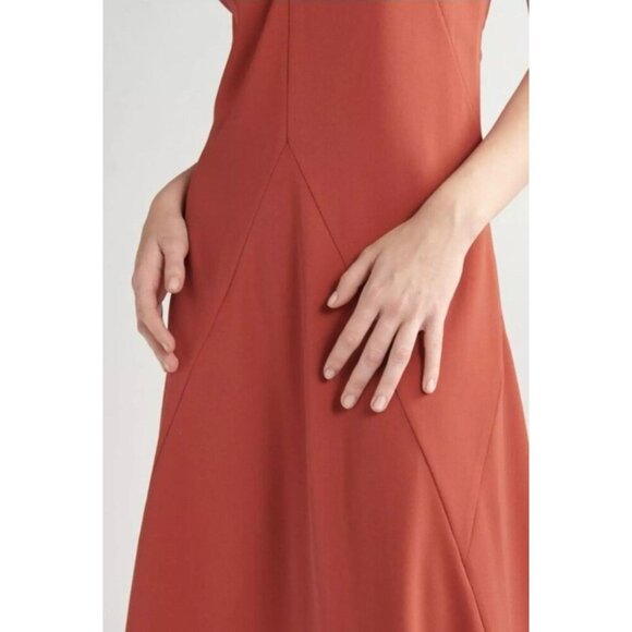 NWT Thakoon Burnt Orange A-Line Spaghetti Strap Slip Dress Size 8 - Picture 9 of 10